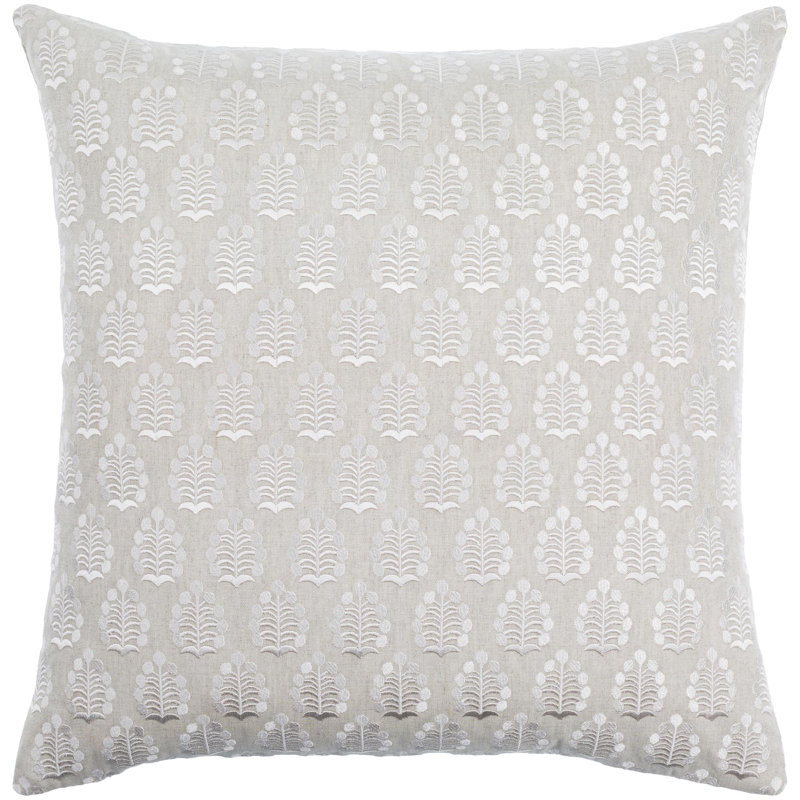Fabuleuse Accent Pillow, White, Duck Down, Square 22"