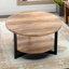 Caeron Round Coffee Table with 2-Tier Storage-184701135