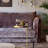 Vintage-style striped purple sofa