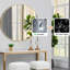 Miroir mural demi-cercle plat en métal (ensemble de 3)-102402134-102402135