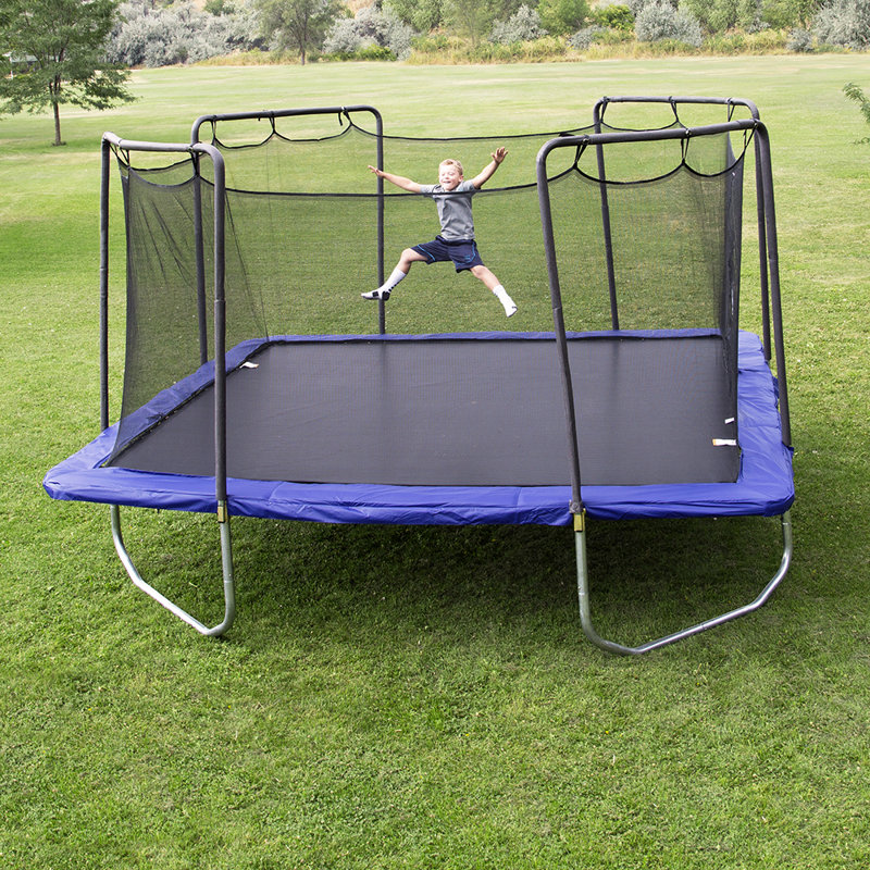 Skywalker Trampolines 15Ft Square Trampoline With Enclosure  Blue