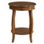 Table d'appoint ronde Alysa, finition noyer-260546533