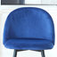 Tabouret de bar rembourré en velours confortable avec conception ergonomique et structure métallique stable