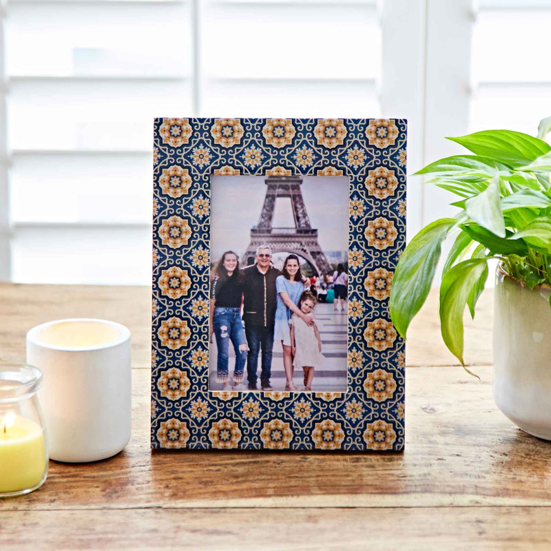 Gold/Blue Picture Frame