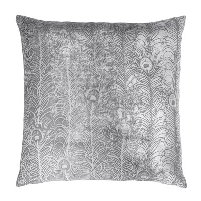 Peacock Feather Square Velvet Pillow Cover & Insert