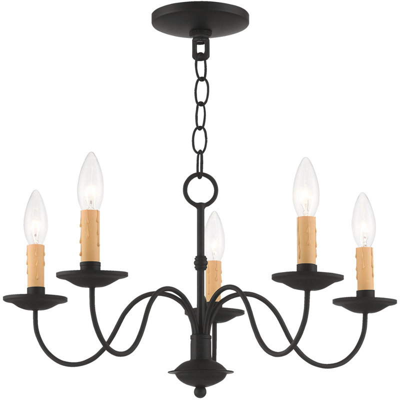 Lustre classique à 5 lumières de style bougie Ayash, 5