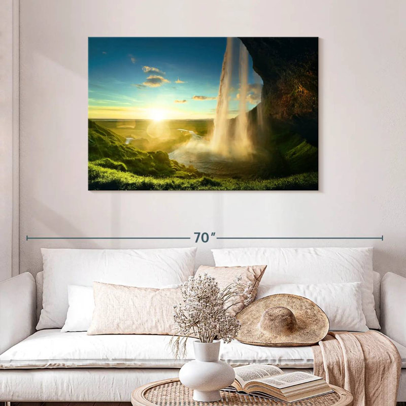 Alvord Seljalandsfoss Waterfall, 30" H x 45" W