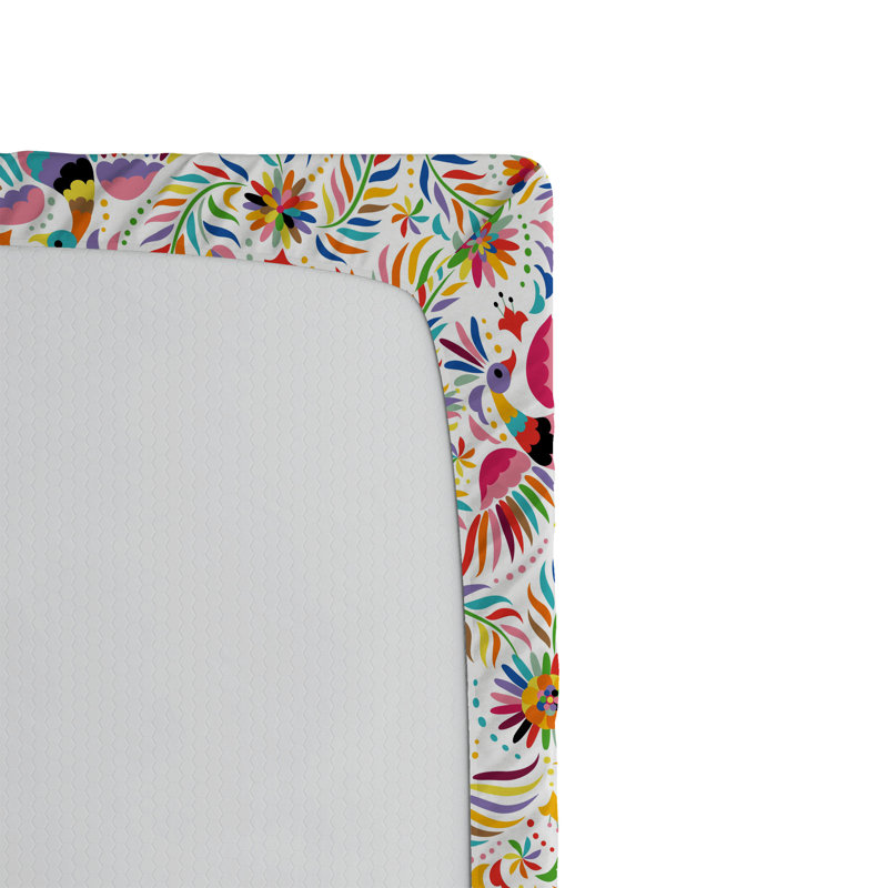 Drap-housse Ambesonne, paquet de 2, Drap-housse simple TG, Blanc / rouge / vert / bleu floral 2