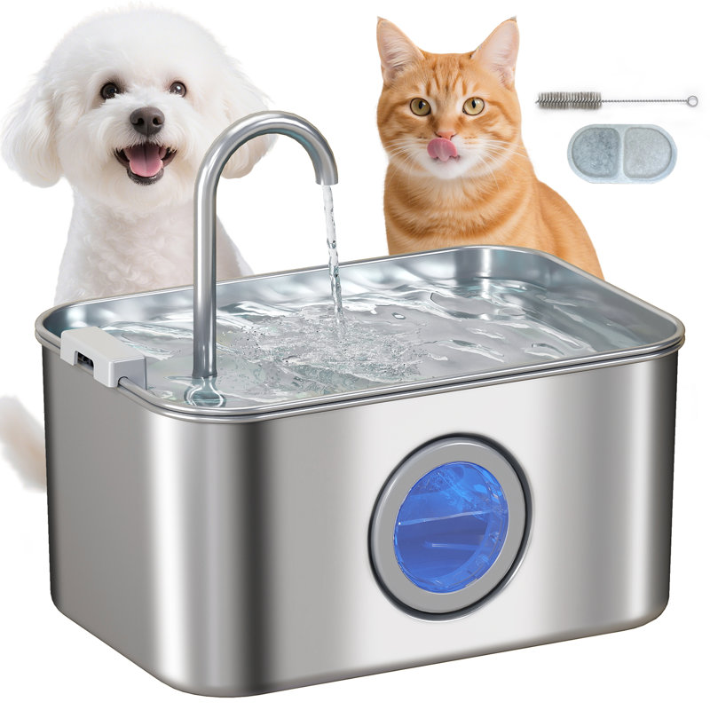 3.2L Cat Water Fountain for Drinking Stainless Steel Ultra-Silent