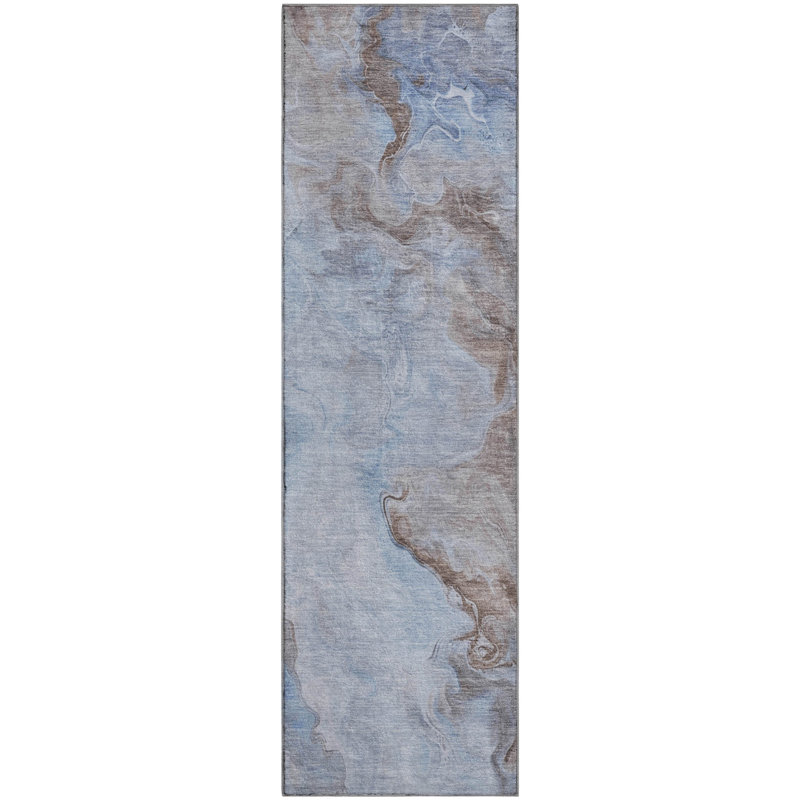Premium Machine Washable Varasteh AMF1680 Abstract Rug, Runner 2'3" x 7'6"