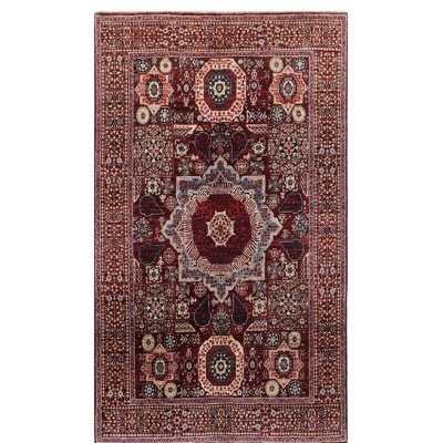 Aryana Hand-Woven High-Quality Red/Beige/Blue Area Rug