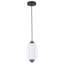Luminaire suspendu en verre opale à intensité variable 1 lumière Glint pour salle à manger