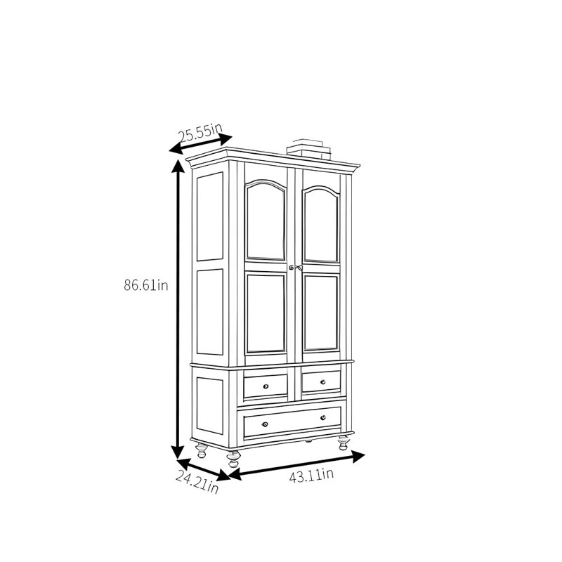 Garde-robe pratique rétro classique