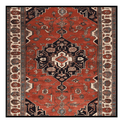 Tapis brun lavable à la machine