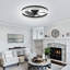 Ventilateur de plafond moderne à DEL avec lumière, intensité variable et télécommande pour la chambre à coucher, la cuisine et le salon-1008022740