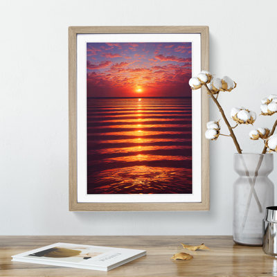 Classic Ocean Sunset Framed Print