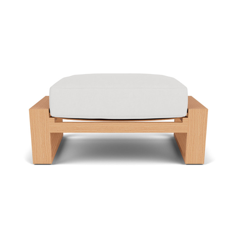 Pursuit Outdoor Ottoman, Canvas Natural
