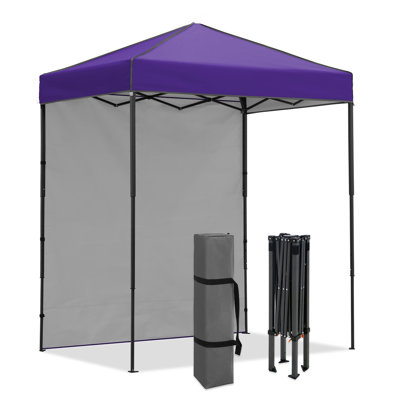 Auvent escamotable 6 x 4 pi avec 1 parois latérales amovibles, abris de jardin faciles à installer