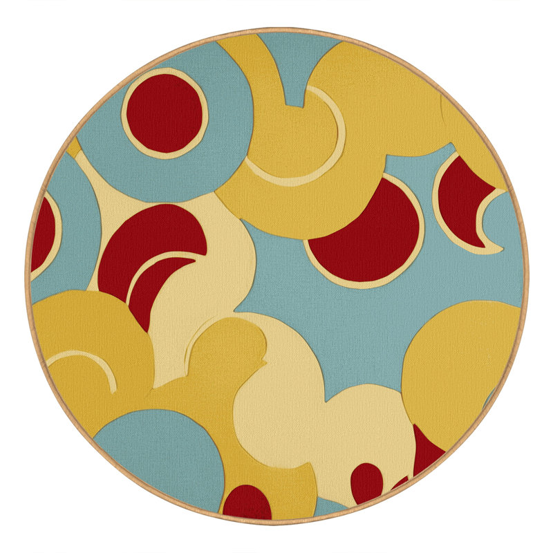 Radiant Wiggle Rug, Round 4'