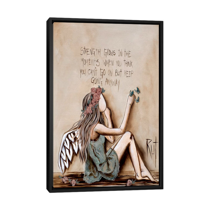 Strength Grows - Painting Print on Canvas, 66.04 cm H x 45.72 cm W, Black Framed