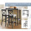 Ensemble de salle à manger 3 pièces avec 2 chaises rembourrées-61491682