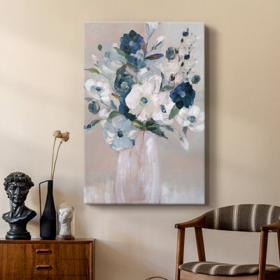Touch of Teal Arrangement II -Custom Wrapped Gallery Cavas