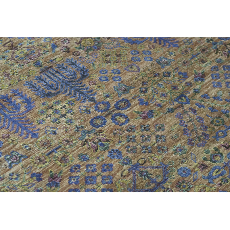 Hand Woven Silk and Wool Area Rug