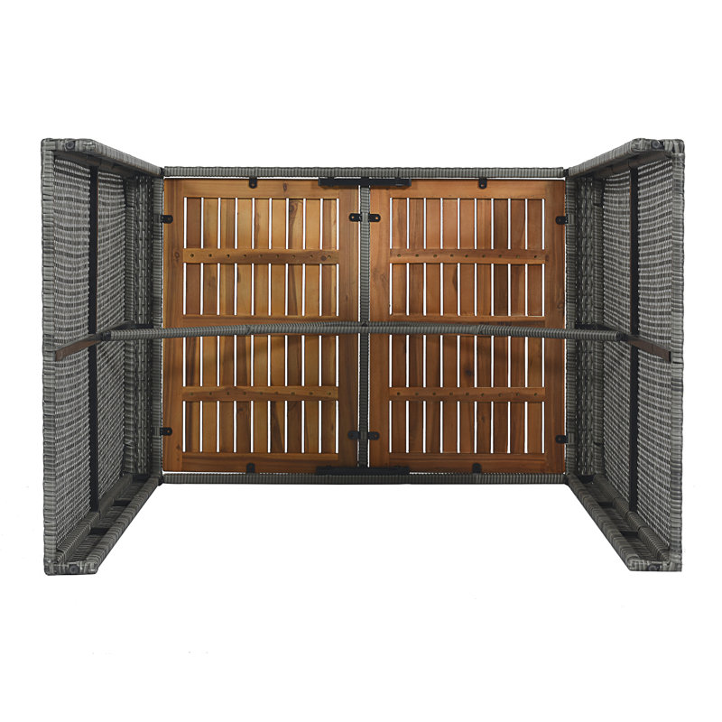 GO 5-Pieces Outdoor Patio Wicker Bar Set