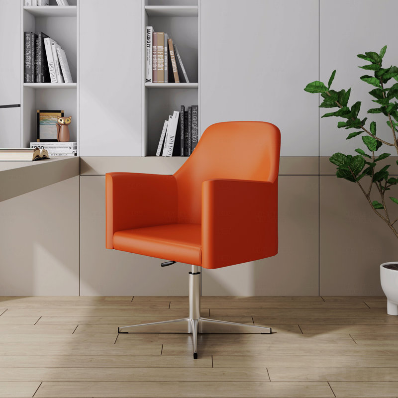 Fauteuil d'appoint pivotant, Orange