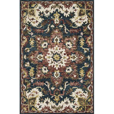 Tapis bleu sarcelle / framboise Barba