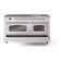 ILVE Nostalgie II Noblesse 60 in Dual Fuel Range, 9 Burner, Griddle