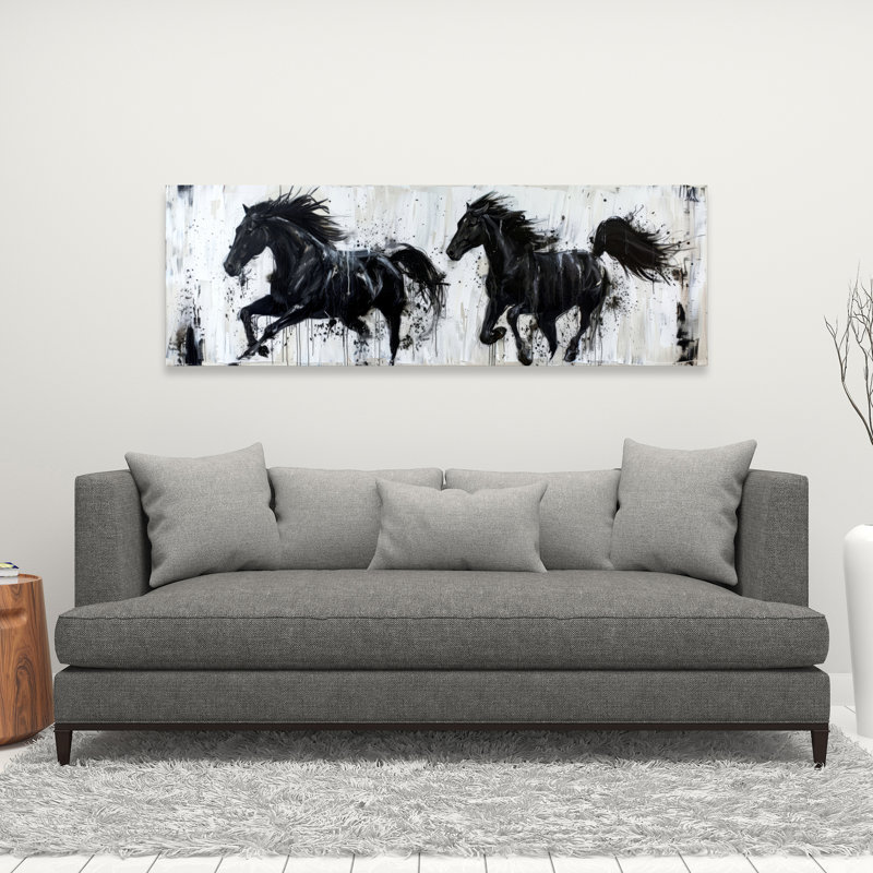 At a gallop - Gray Canvas Home Decor | Stylish Wall Art
