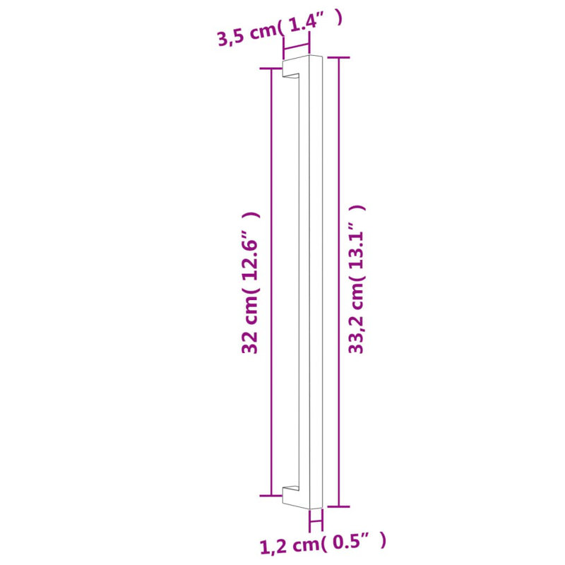 Candece Cabinet Handle, Bronze, 320 Mm