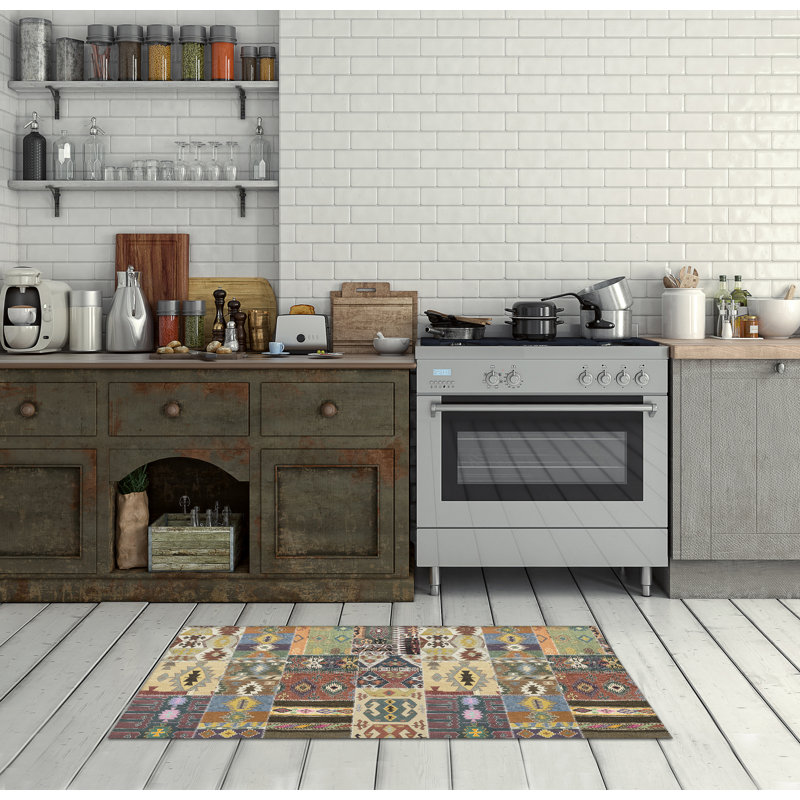 Hallan Patchwork Area Rug, Rectangle 100 x 155cm