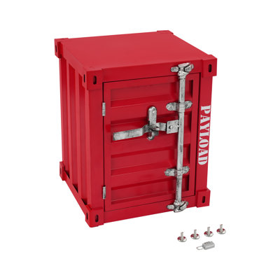 Industrial Metal Bedside Table With Locker