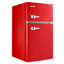 Mini Fridge with Freezer 3.2 Cu.Ft Two Door Compact Refrigerator Dorm Red