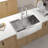 33X22x10"Farmhouse Apron Single Bowl Stainless Steel Kitchen Sink