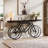 70.9? Extra Long Console Table with Bicycle Base, Narrow Sofa Table Industrial Entryway Table-1569280340-1566125484