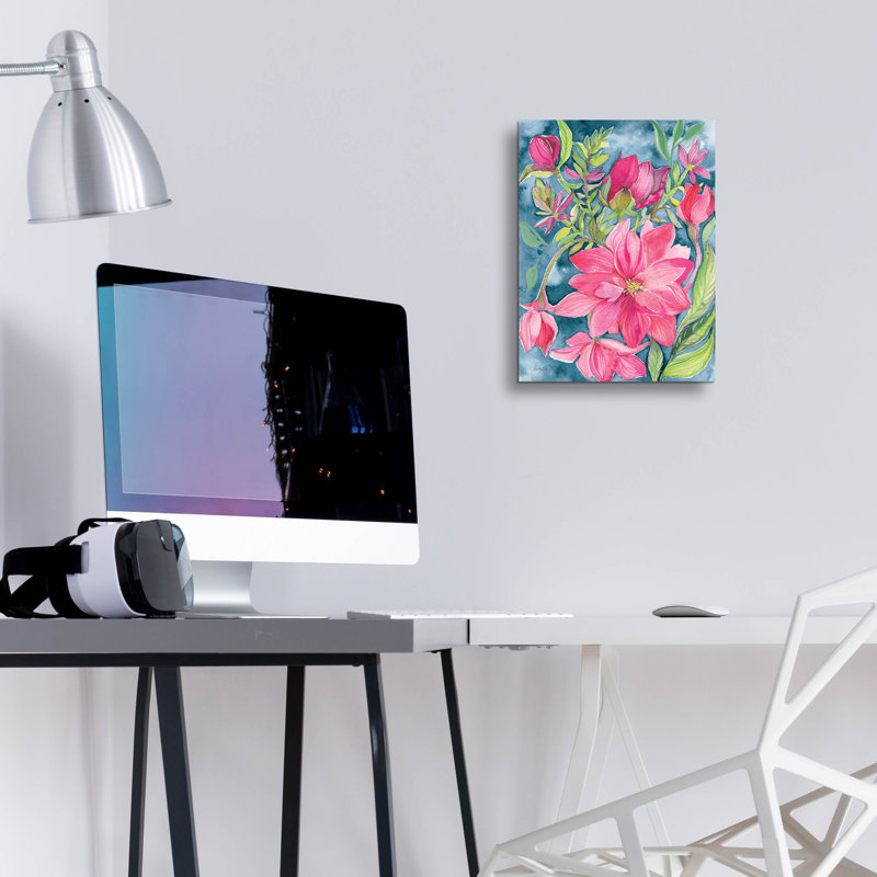 Art mural en verre Blooming Free, H 16 po x l 12 po x P 0,13 po