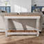 Console 46 po x 10 po en bois massif (blanc)-2144926156-2128342052