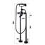 Robinet de baignoire sur pieds à 3 poignées Calliope-61901565