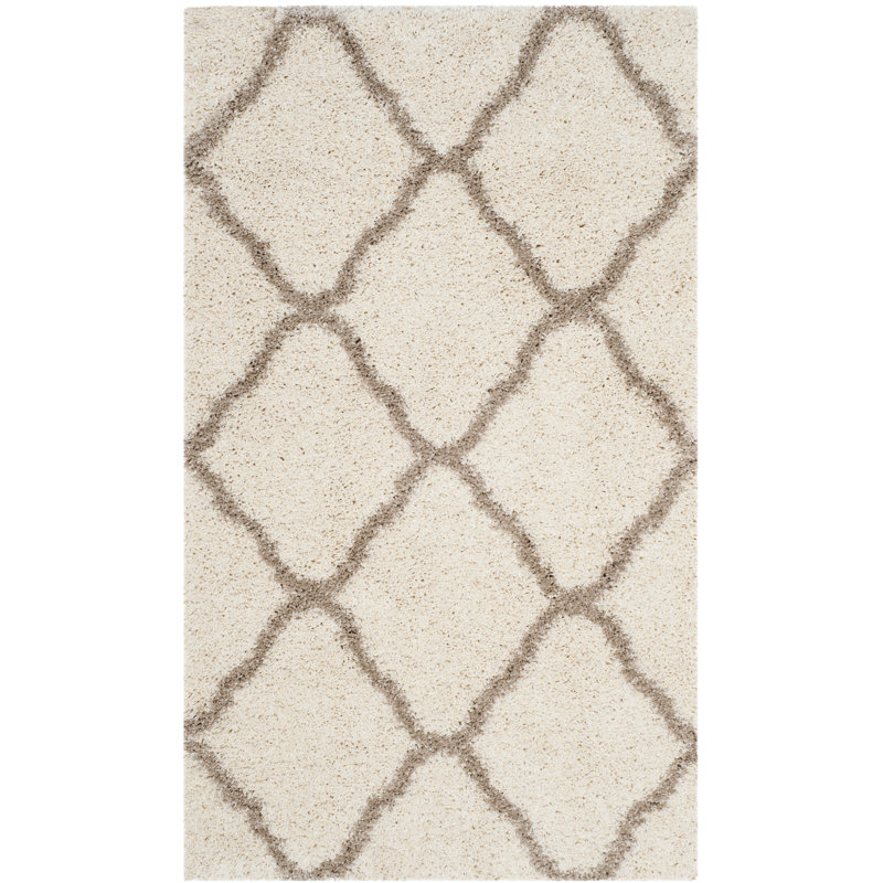 Tapis performance géométrique à poil long Darrol Hudson, Rectangle 4 pi x 6 pi