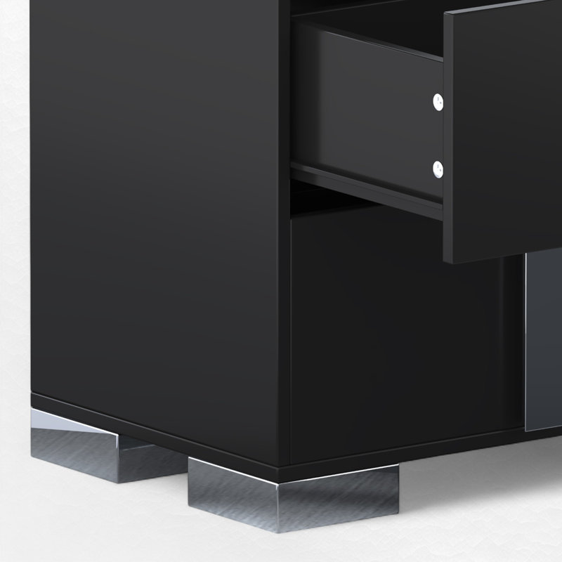 6 Drawer 47.3" W Double Dresser, Black