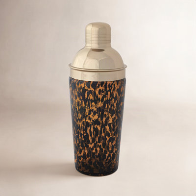 20-Ounce Confetti Glass Cocktail Shaker With Stainless Steel Top