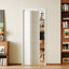 Porte CHIC MODE 71 cm x 203 cm, blanche, peinte fleurie, porte pliante 5 carreaux en MDF massif avec quincaillerie