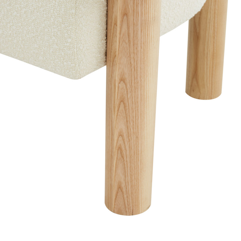 Jayime Upholstered Armchair, Ivory Acrylic