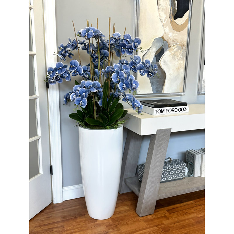 Orchid Arrangement in Large Fiberstone Planter
