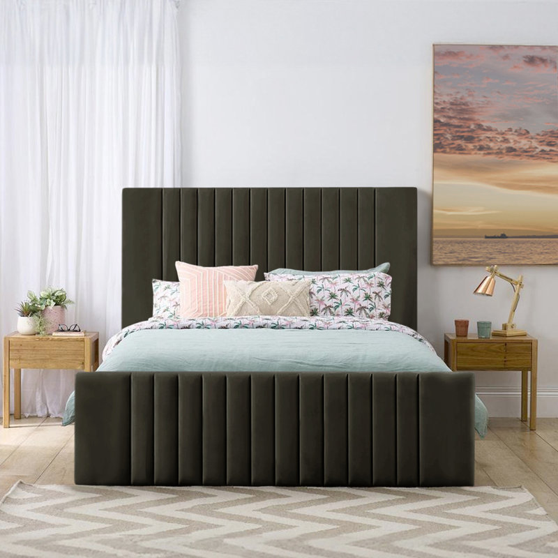 Gagliano Storage Bed, Asphalt, Double (4'6)