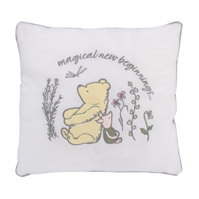 NoJo  Disney Classic Pooh - Naturally Friends Polyester Lumbar Rectangular Pillow Cover & Insert