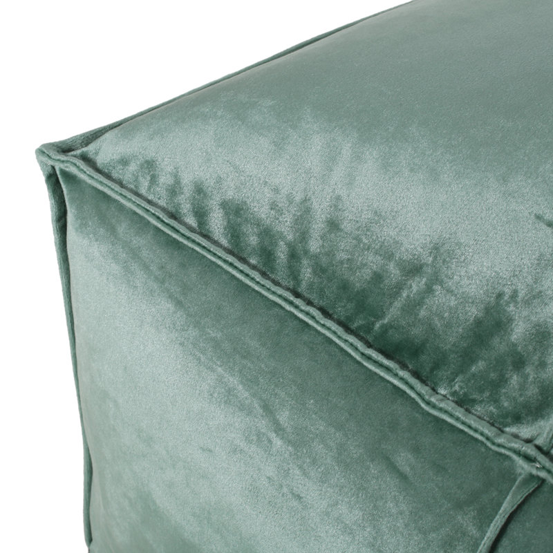 Mariya Velvet Pouf, Turquoise